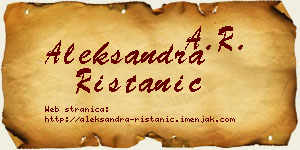 Aleksandra Ristanić vizit kartica
